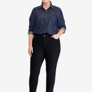 Lauren Ralph Lauren Bullion Patch Denim Blouse